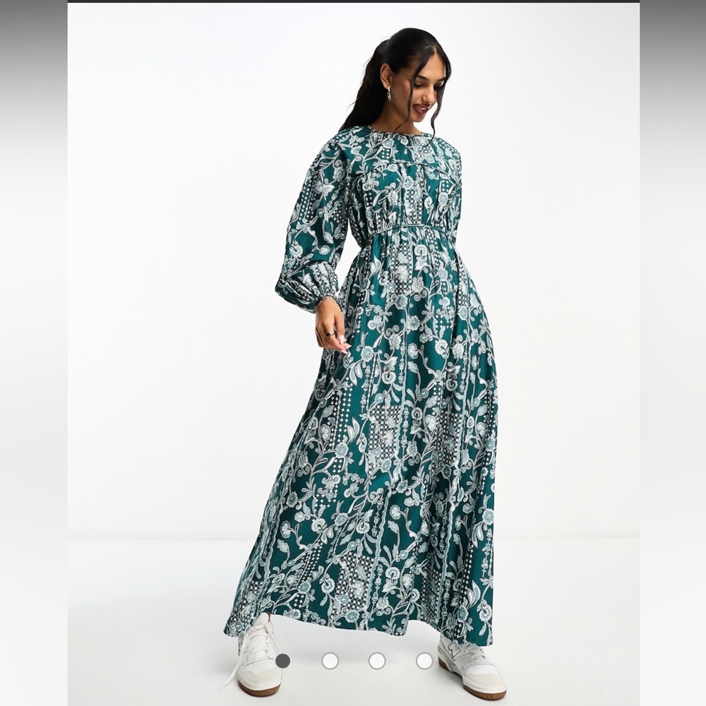 ASOS Modest cotton poplin maxi dress